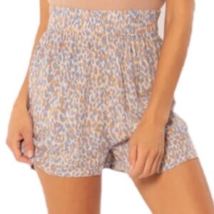 Revolve Amuse Society Tigre Short Pool Blue animal print flowy shorts XS